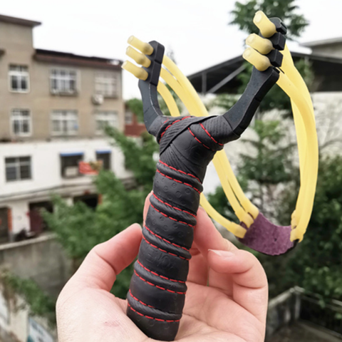 High power slingshot professional shooting hunting rubber band shooting slingshot high quality titanium steel fishing slingshot ► Photo 1/5