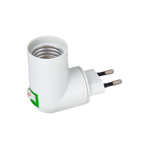LED Light Lamp Holder Bulb Adapter Converter Socket US/EU Plug PBT PP To E27 White Base ► Photo 1/2