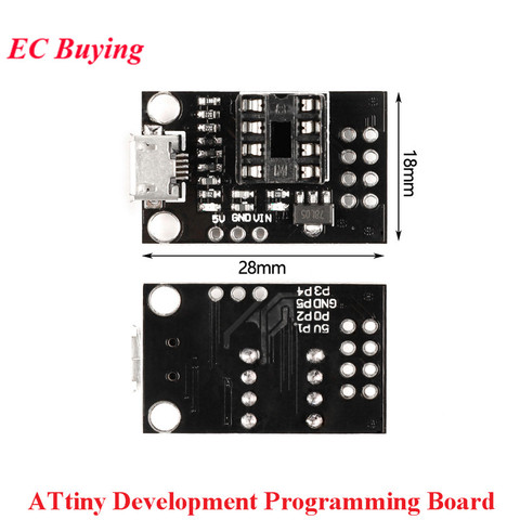 ATtiny ATtiny13A ATtiny25 ATtiny45 ATtiny85 Pluggable Development Board MCU Programming USB Connector ► Photo 1/6