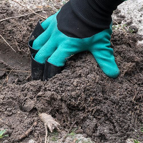 1 Pair Hand Claw ABS Plastic Rubber Garden Gloves Gardening Digging Planting Durable Waterproof Work Glove Outdoor Gadgets ► Photo 1/3