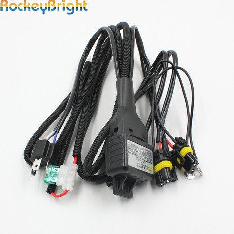 Rockeybright H4 Bi Xenon headlight bulb controller HID xenon bulb H4 hi/lo headlamp relay cable wiring harness for H4 xenon lamp ► Photo 1/6