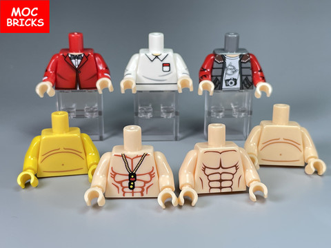 5pcs/lot MOC Bricks Torso suit body wear Arms Hands bear doctor muscle chef cloth Accessories Bricks Compatible All Brands ► Photo 1/6