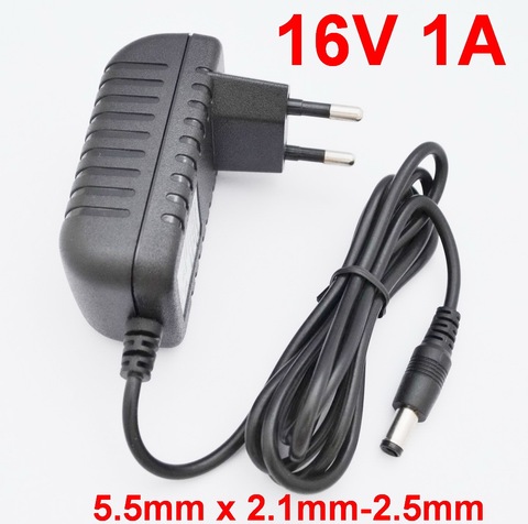 1PCS 16V 1A High quality IC solutions  AC 100V-240V Converter Adapter DC 16V 1A 1000mA Power Supply EU Plug 5.5mm x 2.1-2.5mm ► Photo 1/1