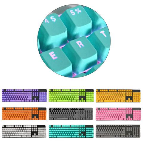 104Pcs/Set PBT Universal Backlit Key Cap Keycaps for Cherry Mechanical Keyboard Computer Peripherals for  Cherry/Kailh/Gateron ► Photo 1/6