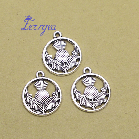 30pcs/lot--16mm, Thistle cham,Antique silver plated Thistle charms,DIY supplies, Jewelry accessories ► Photo 1/1