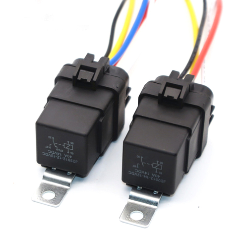 5Pin 4Pin Automobile Relay Sealed Waterproof Integrated Wired DC12V 40A Auto Relay + Holder With 140mm Length Wires ► Photo 1/5