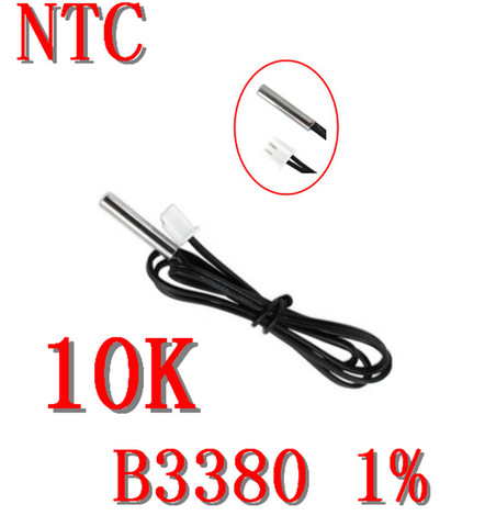 Waterproof NTC temperature sensor 10K B3380 1% accuracy NTC thermistor 10K B3380 1% negative temperature controller NTC10K-3380 ► Photo 1/6