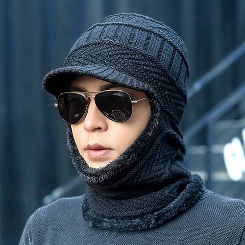 2022new winter fashion wool hat warm knit hat outdoor men and women cold protection cap ► Photo 1/6