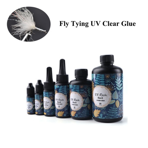 Fishing Quick Drying Glue 10g/15g/25g/60g Fly Tying Lure UV Clear Finish Glue Flow Hard Type UV Resin Glue DIY Accessories ► Photo 1/6