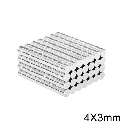 50/100/200/500/1000PCS 4x3 Small Round Powerful Magnets 4mmx3mm Disc Neodymium Magnet 4x3mm Permanent NdFeB Strong Magnet 4*3 ► Photo 1/6