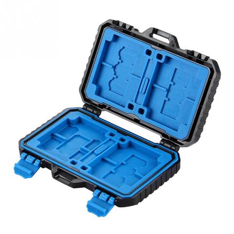 Camera TF CF SD Memory Card Case Waterproof Box Storage Holder Max 27 cards for 4CF+ 8SD+9TF+1Card PIN+1SIM+2Micro-SIM+2Nano-SIM ► Photo 1/6