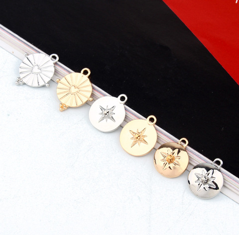 5pcs Vintage Compass Star Earring Charms Alloy Findings Diy Hexagram Eardrop Bracelet Necklace Pendants Jewelry Make ► Photo 1/6