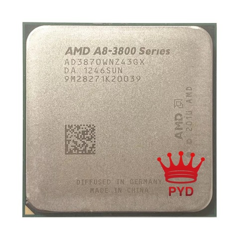 AMD A8-Series A8-3870K A8 3870K A8 3870 Quad-Core CPU 3.0G Desktop Set Display Apu AD3870WNZ43GX Socket FM1 905pin Free Shipping ► Photo 1/1