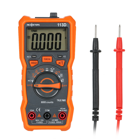 RM113D NCV Digital Multimeter 6000 Count Auto Ranging AC Voltage Temperature Measuring Tester Flash Light Backlight Large Screen ► Photo 1/6