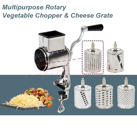 Rotary Grater Food Mills Nut Grinder With 5 Drum Blade for Cheese Grating and Nuts Grinding Vegetable Shredding Fruits Slicer ► Photo 1/6