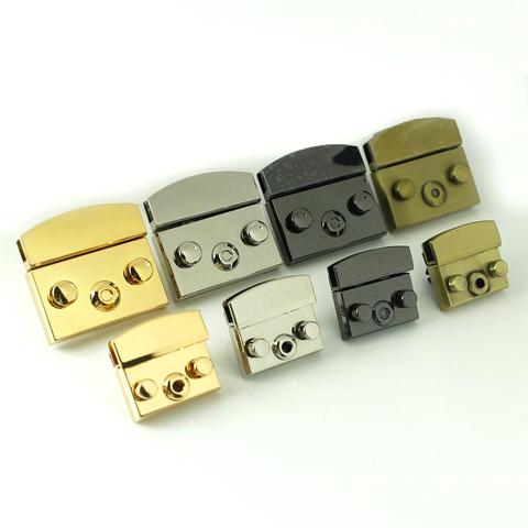 Rectangular Metal Press Push Lock Bag Briefcase Spring Lock Snap Decorative Clasps Closure Leather Craft Diy Hardware Accessory ► Photo 1/6