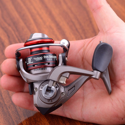 Best Cheap Metal Mini Fishing Reel Small Spinning Reels Sale Wholesale Price Tiny Handle Bass Carp Trout Raft Boat Rod Gear ► Photo 1/4