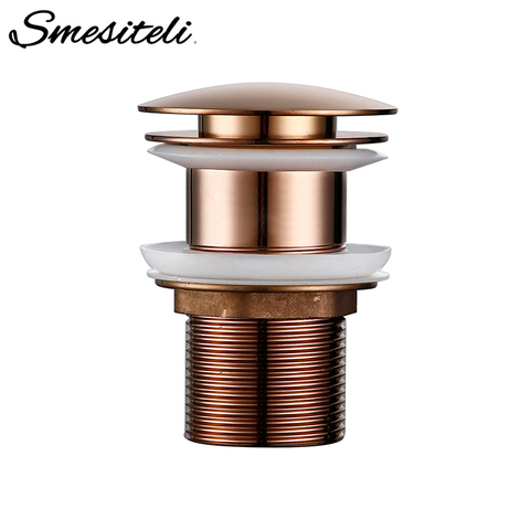 Smesiteli Bathroom Drain Without Hole Push-Down Pop-Up Drain Brass Anti-Corrosion Without Overflow Hole Design ► Photo 1/6