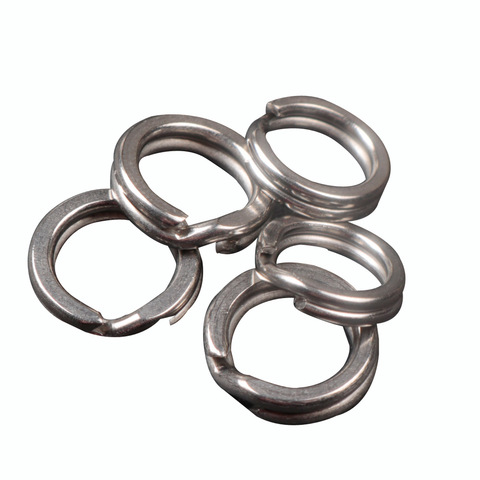 10-100pcs/bag Flat double loop Connector Stainless Steel Split Flat Rings Fishing Ring hook Double circle Split Tool Accessories ► Photo 1/5