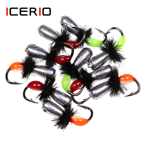 ICERIO 6PCS Ice Fishing Lead Jig Head Hooks Winter Fishing Ice Jig Lure Fake Artificial Bait ► Photo 1/6