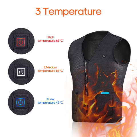 USB Infrared Heated Vest Outdoor Jacket Heated Women Men's Winter Jacket Electric Thermal Clothing Waistcoat For Sports Hiking ► Photo 1/6