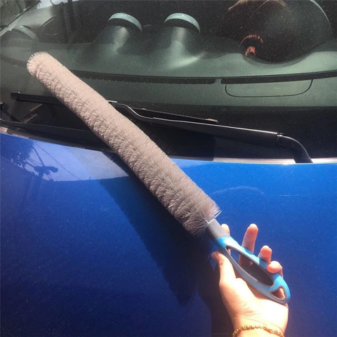 Lengthen 60cm car engine Bendable Detailing wash brush Not scratched tire 3cm long Soft Bristle for Rim Exhaust Tips wheel rim ► Photo 1/6