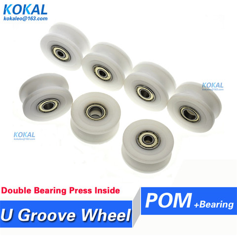 1pcs 626/698 U Groove POM Material Roller With Two Bearing Mute Groove guide wheel Diameter 40MM Bore 5/6/7/ 8/10mm 40-18 ► Photo 1/6