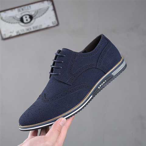 Stylish Brogue Shoes Men Leather Dress Shoes for Men Wedding Formal Men Shoes Big Size 47 48 Lace Up Oxford Bussines Shoe Man ► Photo 1/6