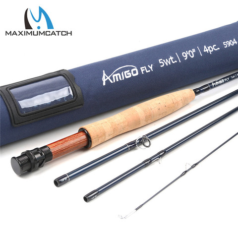 Maximumcatch Amigo 8.6ft/9ft Fast Action Fly Fishing Rod 4-7wt 30T SK Carbon Fiber Fly Rod with Cordura Tube ► Photo 1/6