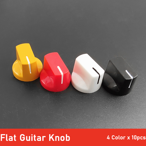 10pcs Multi Color Flat Head Guitar Pedal Knob Electric Guitar Pot Potentiometer Knobs Guitar Accessories ► Photo 1/6