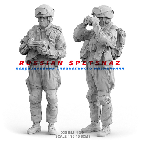 1/35(5Cm)  Resin Figure Kits Modern Russian Army 2 Resin Soldiers XDUR 139 ► Photo 1/3