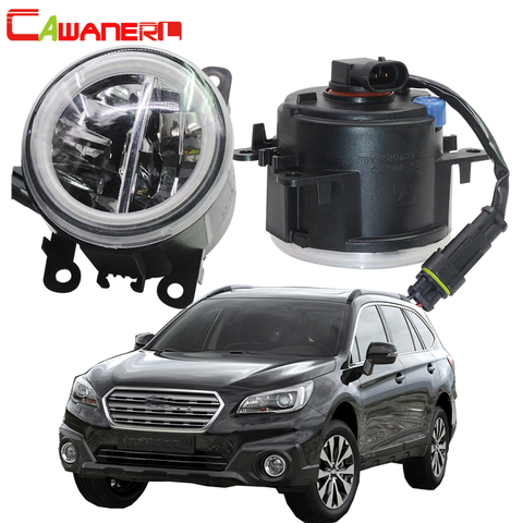 Cawanerl 2 Pieces Car 4000LM LED Bulb H11 Fog Light + Angel Eye Daytime Running Light DRL 12V For Subaru Outback 2010 2011 2012 ► Photo 1/6