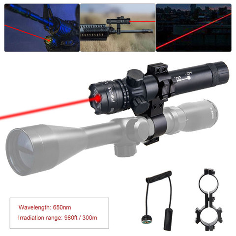 Tactical Laser Pointer Sight Hunting Red Dot Rifle Mount Compact Scope Airsoft QD 45 Degree Offset 25.4mm Ring Barrel Switch Rai ► Photo 1/6