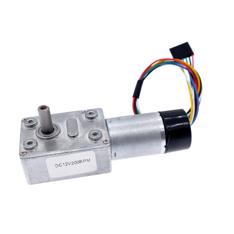 ZGY370EC DC motor with hall encoder 11PPR  JGY370 encode DC12V worm gear motor high torque 5-200rpm ► Photo 1/6