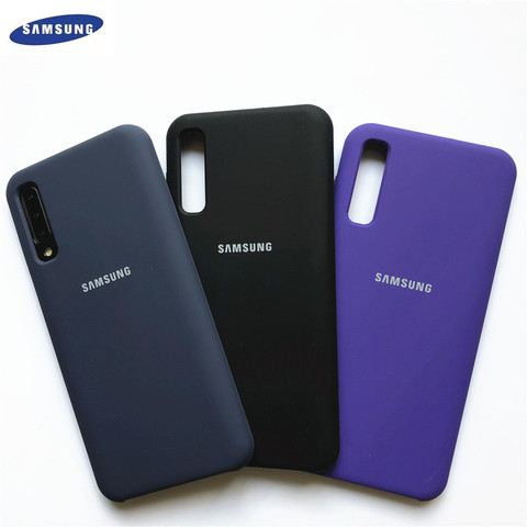 Original Samsung A50 Liquid Silicone Soft Protection Back Case Soft TPU Cover For Galaxy A50S  A30S A70 A70S ► Photo 1/6