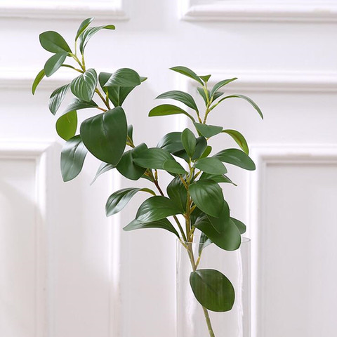 3D Print real touch Ficus tree branches artificial leaves faux foliage decoration fake flower plantas artificiais green leaf ► Photo 1/2