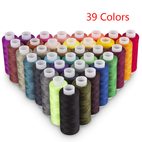 39 Colors 100% Polyester Yarn Sewing Thread Roll Machine Hand Embroidery 200 Yard Each Spool For Home Sewing Kit ► Photo 1/6