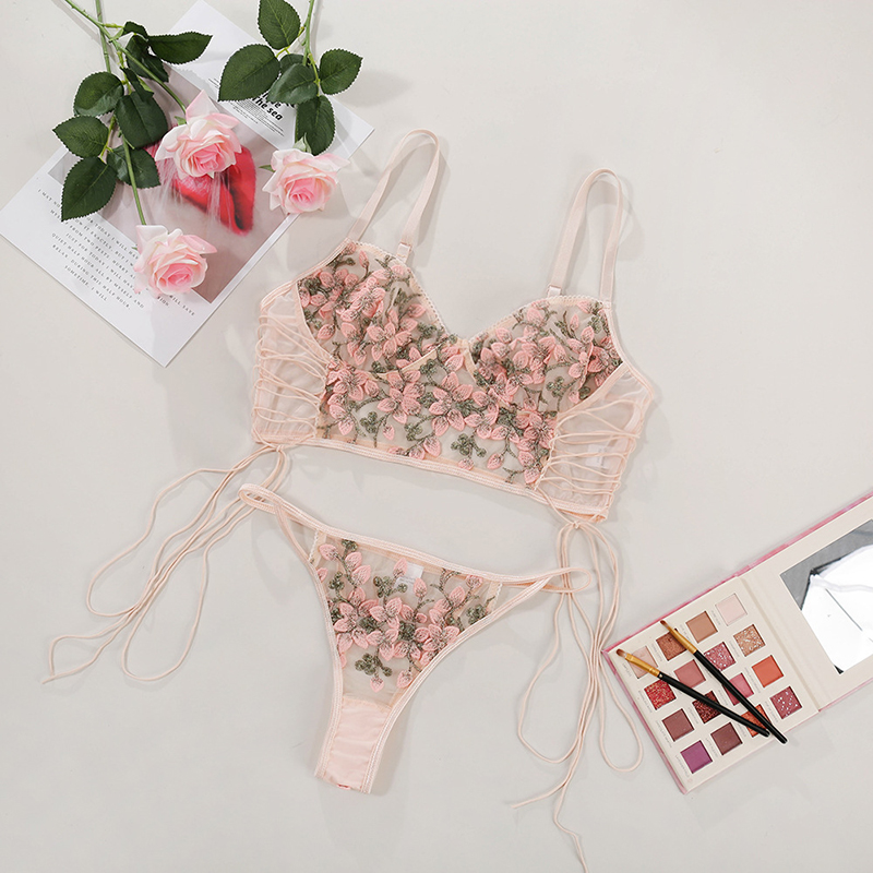 Sexy Lace Underwear Sets Women Pink Push Up Lingerie Bra & Brief Sets  Bralette and Panties 2022 3 Piece Sets - Price history & Review, AliExpress Seller - Shop5778580 Store