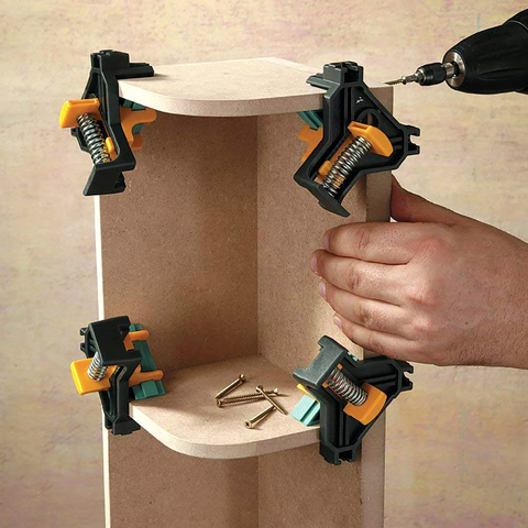90 Degree Right Angle Clamp Fixing Clips Picture Frame Corner Clamp Woodworking Hand Tool furniture repaire photo reinforcement ► Photo 1/6