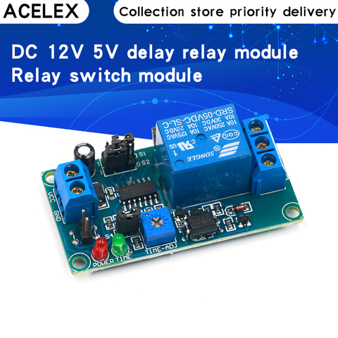DC 12V 5V Time Delay Relay Module Delay Turn On / Delay Turn Off Relay Switch Module With Timer DC 12 V Volt Timing Relays Board ► Photo 1/6