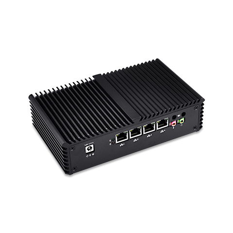 Qotom Mini PC 4 lan Core i3 i5 i7 Pfsense Firewall Micro Fanless Mini PC Linux Ubuntu Server Computer Q355G4 Q375G4 ► Photo 1/6