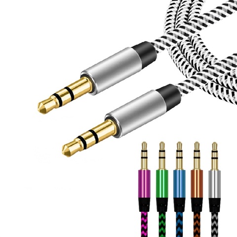 3.5mm to 3.5mm jack Mini Round type Car Aux audio Cable Extended Audio Auxiliary Cable for iPhone MP3 / MP4 Headphone Speaker ► Photo 1/6