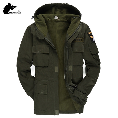 Military Uniform Men's M65 Trench Plus Size Camouflage Slim Waist Classic Wadded 101 Air Force Parka Jacket Coat Men BF802 ► Photo 1/1