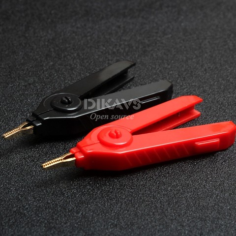 2pcs LCR-Plated Copper Alligator Clip Kelvin Four Clip Duckbill Clip ► Photo 1/3