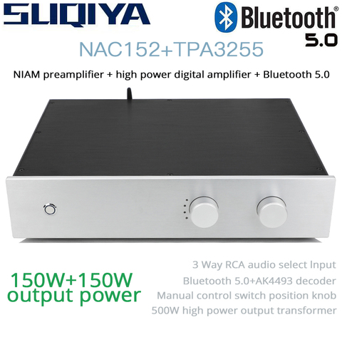 SUQIYA-NAIM NAC152 preamplifier + TPA3255 high power digital amplifier 150W+150W+BA-3 Bluetooth 5.0+AK4493 decoder one machine ► Photo 1/6