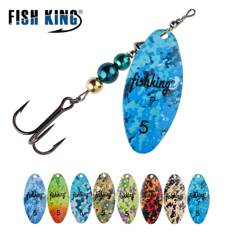 FISH KING Metal Spinner Bait Fishing Lures Spoon Size 11/15/21g 1-5# Arttificial Hard Lure With Treble Hook For Bass Pike ► Photo 1/6