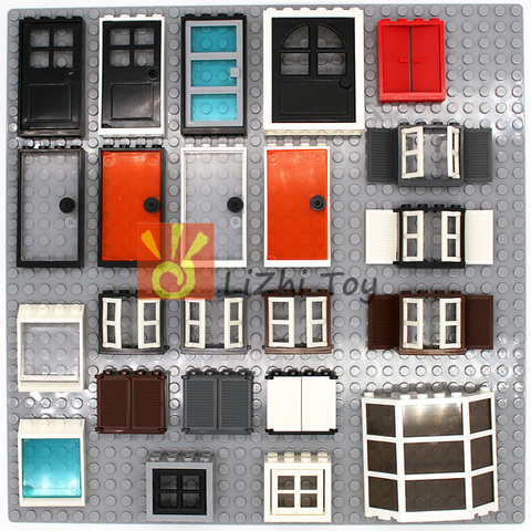 MOC bricks Landscape architecture Doors and Windows  DIY Intelligence block Compatible With All Brands Assembles Particles ► Photo 1/4