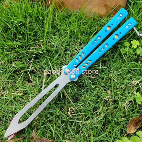 The One 3 Colors BRS Rep Replicant Butterfly Trainer Knife G10+titanium Handle D2 Blade Bushing System Free-swinging Jilt Knife ► Photo 1/6