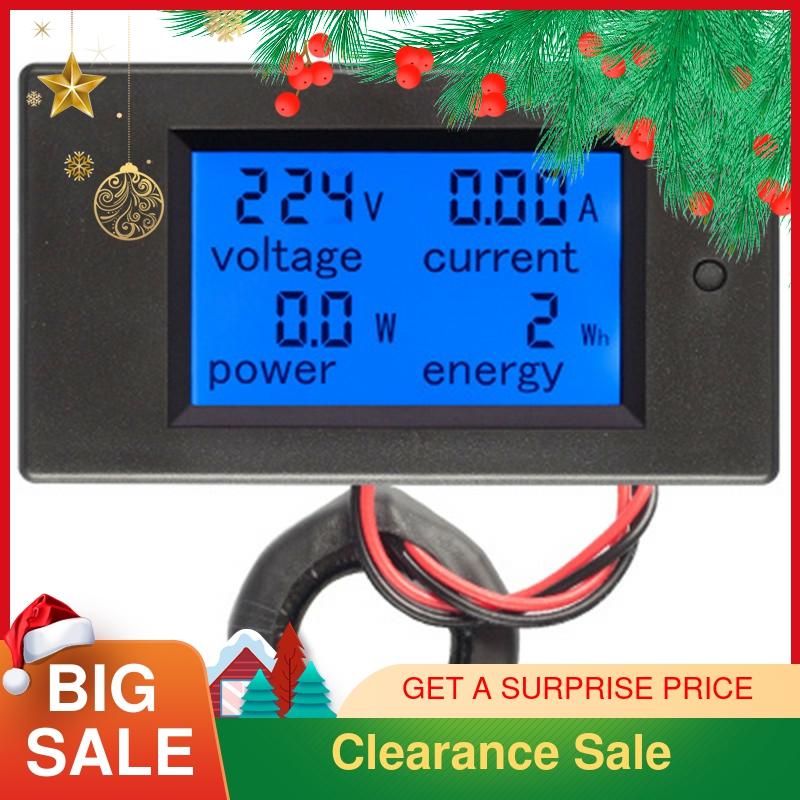 Peacefair AC Single Phase Digital Watt Meter Power Energy Kwh Meter 220V 100A Homekit PZEM-061 with Coil CT Free Shipping ► Photo 1/6