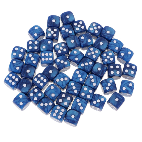 50Piece/Set D6 Round Corner Dice 16mm for Party Role Playing Game Toy ► Photo 1/6